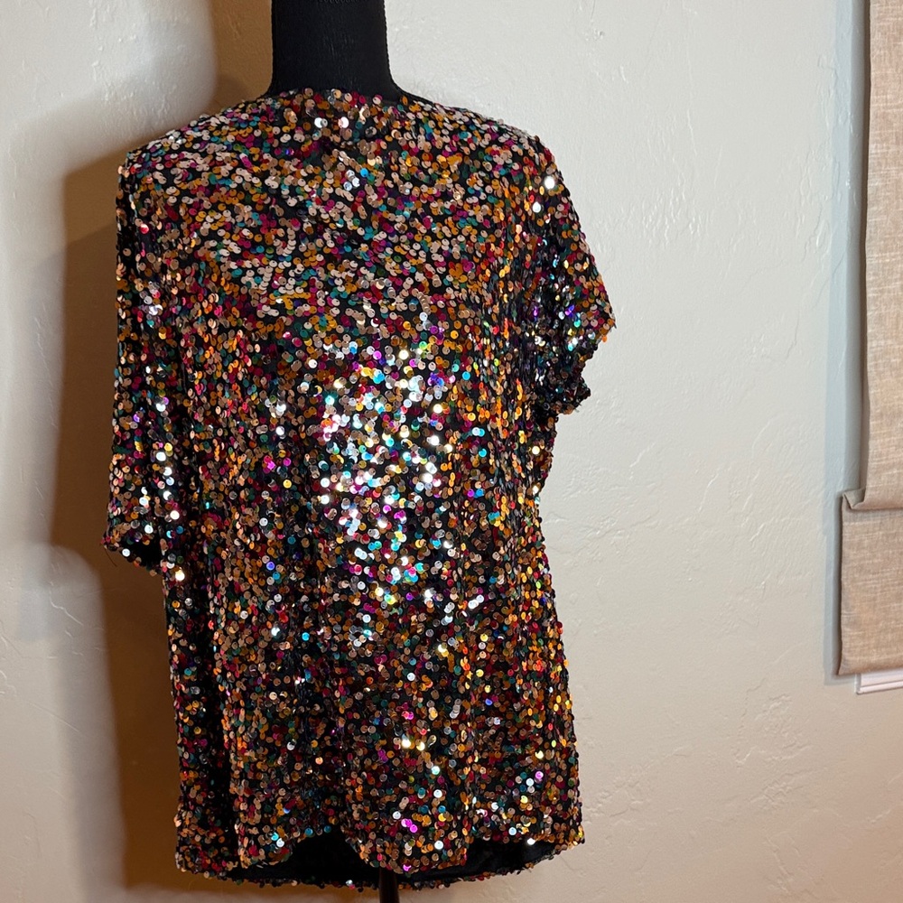 Multicolor Sequin Women's Top